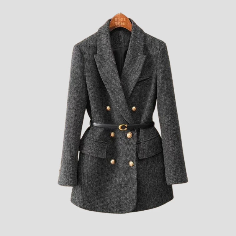 Laetitia | Manteau Croisé en Tweed