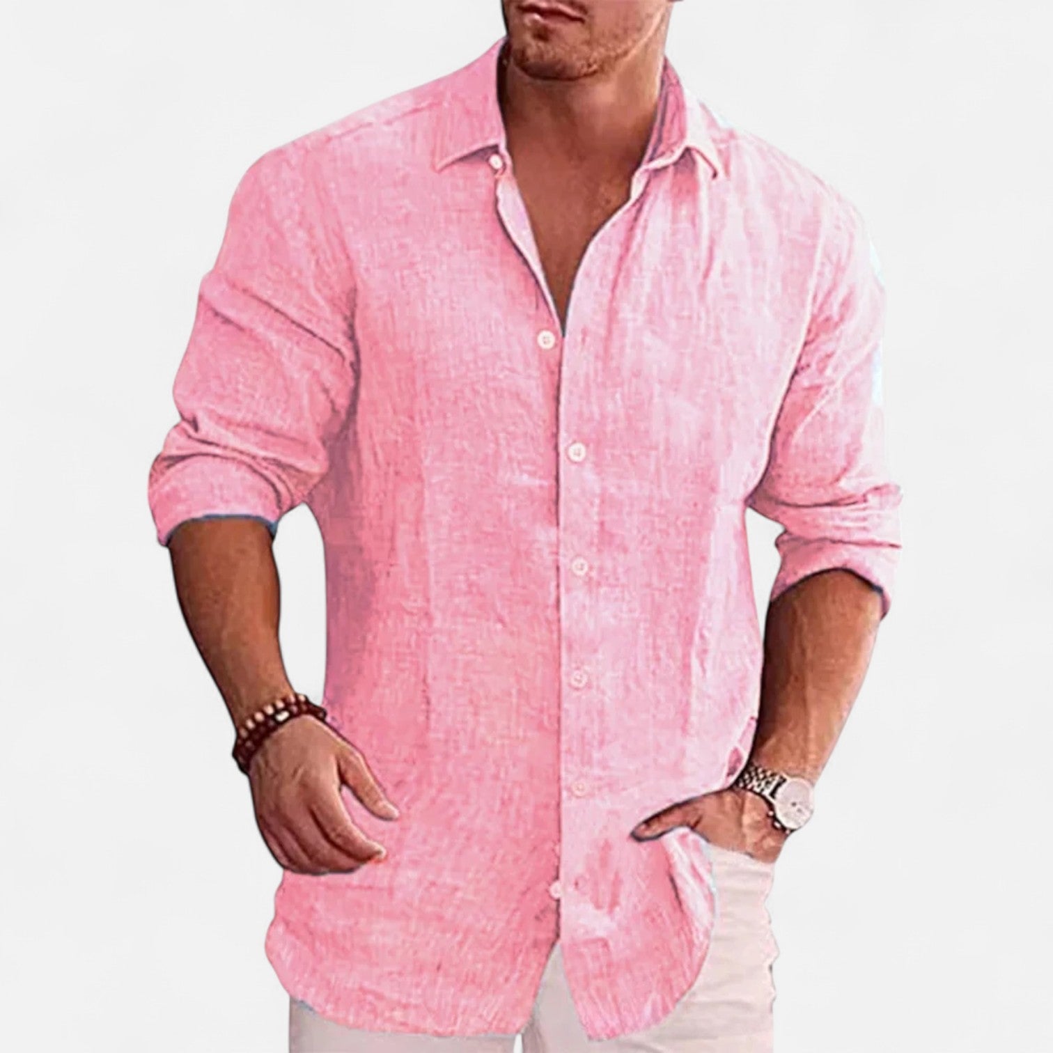 Belrois | Chemise en Lin Coupe Longue pour Homme – Confort Estival